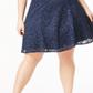 Morgan & Company Women's Trendy Plus Lace Fit & Flare Dress Blue Size 22W