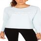 Calvin Klein Women's Fitness Workout Sweatshirt Green Size XX-Large