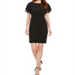 Jessica Howard Women's Flutter Sleeve Dress Black Size 6 Petite