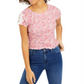 Self Esteem Junior's Lace Trim Top Pink Size XS