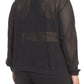 Nike Women's Plus Loose Fit Lightweight Athletic Jacket Black Size 2X