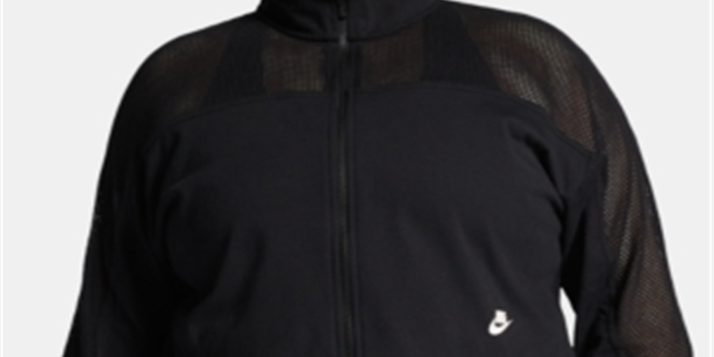 Nike Women's Plus Loose Fit Lightweight Athletic Jacket Black Size 2X