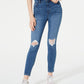 Celebrity Pink Women's Curvy High Rise Destructed Ankle Skinny Jeans Blue Size 9