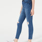 Celebrity Pink Women's Curvy High Rise Destructed Ankle Skinny Jeans Blue Size 9