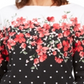 Karen Scott Women's Emily Printed Boat Neck Top Black Size X-Small