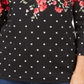 Karen Scott Women's Emily Printed Boat Neck Top Black Size X-Small