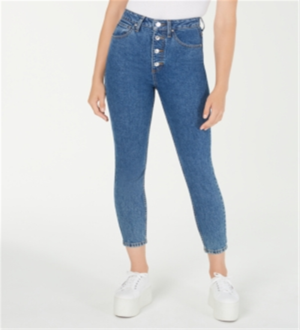 Guess Women's High Rise Skinny Jeans Blue Size Medium