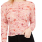 Bar III Women's Floral Print Ruched Top Pink Size 2XL
