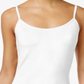 Planet Gold Women's Stretch Adjustable Spaghetti Strap Scoop Neck Tank Top White Size X-Small