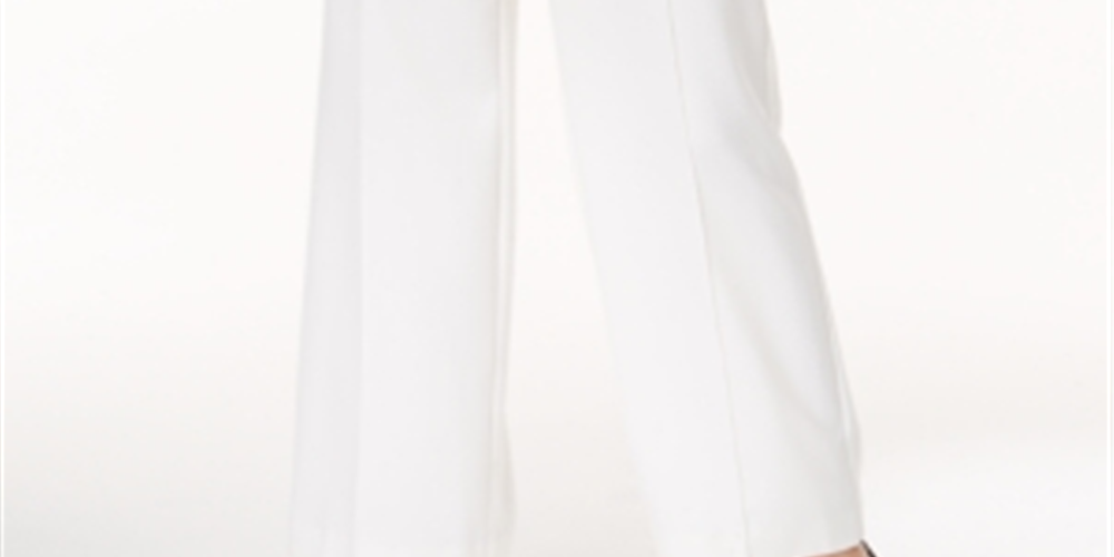 Alfani Women's Wide Leg Pants White Size 4 P
