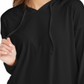 Pink Rose Junior's Rib Knit Pullover Hoodie Black Size Medium