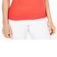 Guess Women's Crew Neck Metallic Graphic T-Shirt Orange Size Large