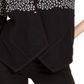 Alfani Women's Printed Asymmetric Open Front Cardigan Black Size Petite