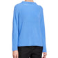 Eileen Fisher Women's Organic Funnel Neck Sweater Blue Size Petite Large