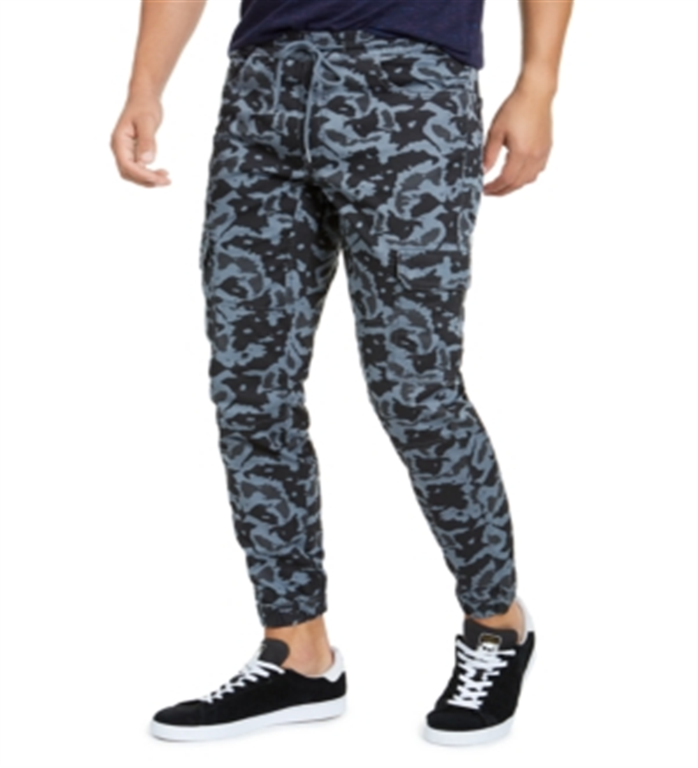 American Rag Men's Camouflage Relaxed Fit Jogger Pants Gray Size Large