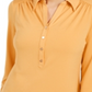 Charter Club Women's Knit Polo Shirt Yellow Size X-Large