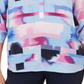 JM Collection Women's Printed Pleated Back Blouse Purple Size X-Small