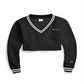 Champion Women's Cropped Workout Sweatshirt Black Size Large