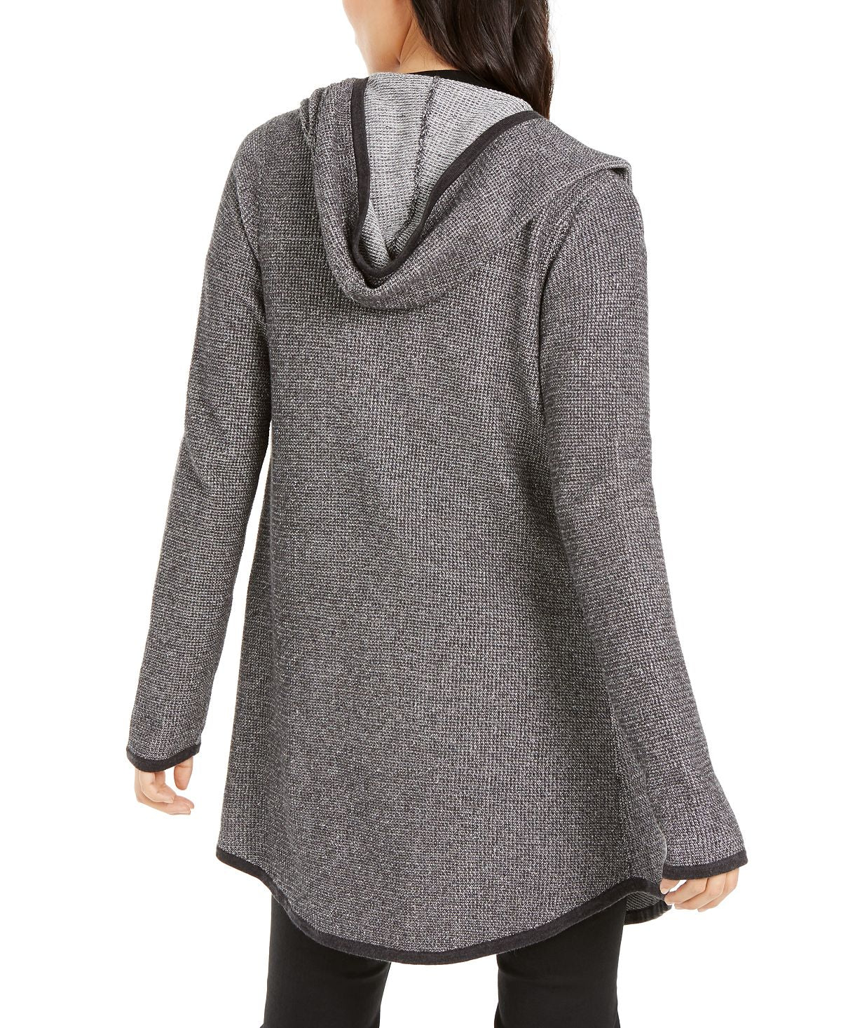 Eileen Fisher Women's Organic Hooded Cardigan Gray Size Petite Large