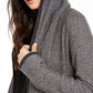 Eileen Fisher Women's Organic Hooded Cardigan Gray Size Petite Large