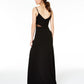 Bee Darlin Women's Illusion Waist a line Gown Dress Black Size 1/2