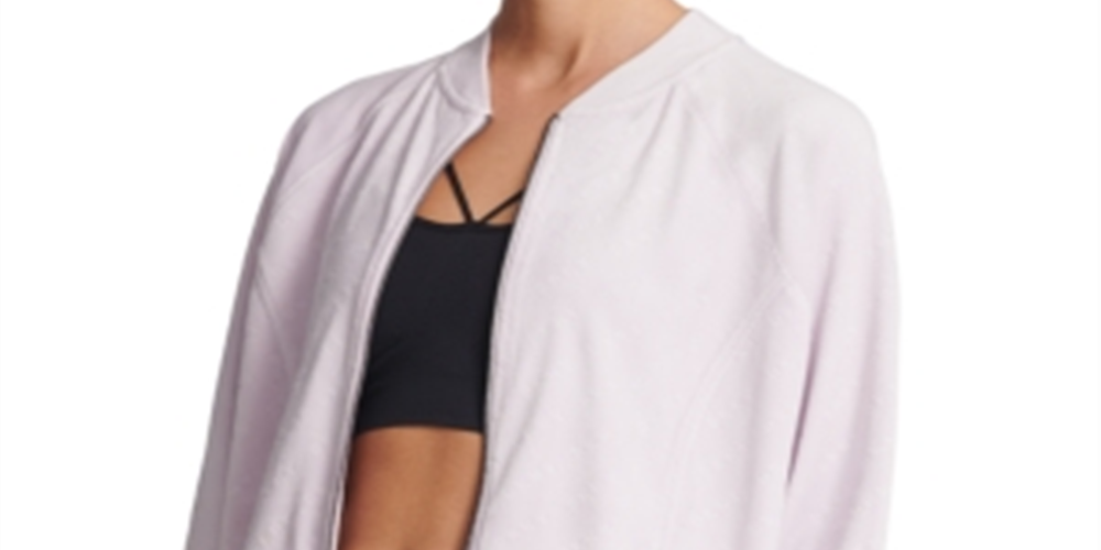 DKNY Women's Sweatshirt Fitness Athletic Jacket Pink Size X-Large