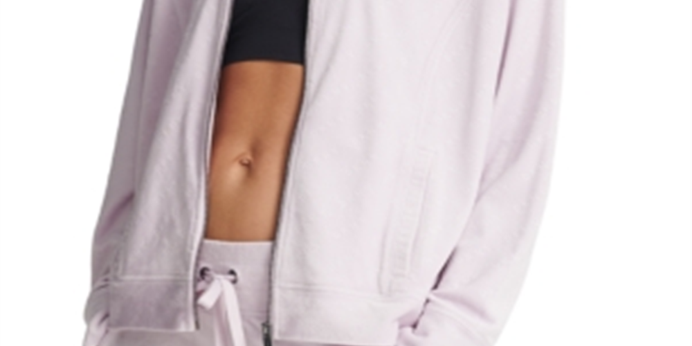 DKNY Women's Sweatshirt Fitness Athletic Jacket Pink Size X-Large
