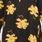 Alfani Women's Printed Roll Tab Sleeve Tunic Top Black Size Medium