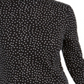 Charter Club Women's Pima Cotton Mock Neck Top Black Size X-Large