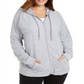 Calvin Klein Women's Performance Plus Zip up Hoodie Grey Size 1X