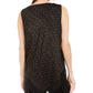 Alfani Women's Metallic Pointed Hem Top Black Size XX-Large