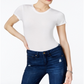 Guess Women's Short Sleeve Bodysuit White Size XS