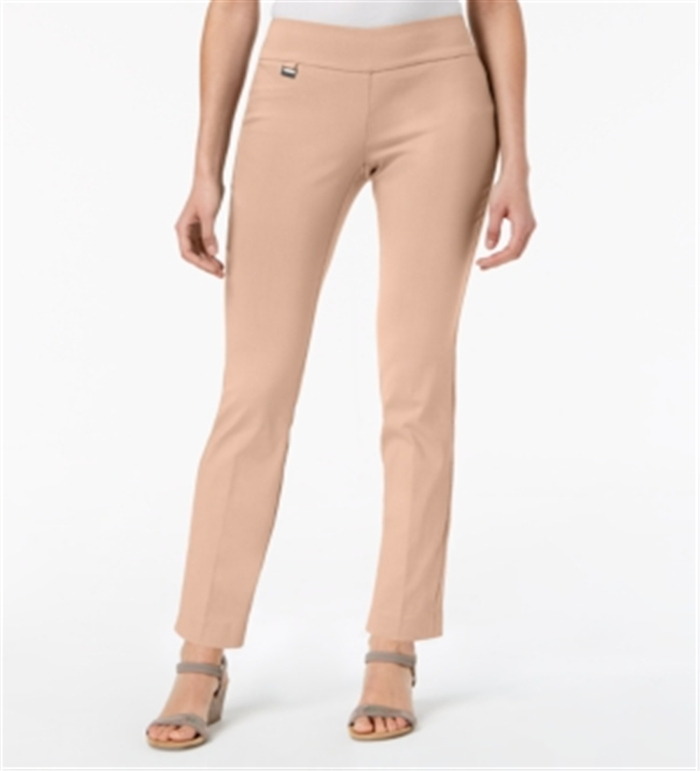 Alfani Women's Tummy Control Pull on Skinny Pants Pink Size 6Petite