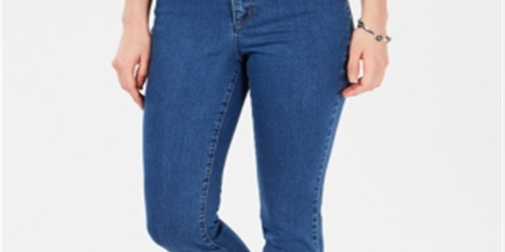 Charter Club Women's Tummy Control Bristol Capri Jeans Blue Size 10