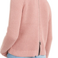 Bar III Women's Zip Back Ribbed Sweatshirt Mauve Size S