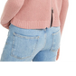 Bar III Women's Zip Back Ribbed Sweatshirt Mauve Size S