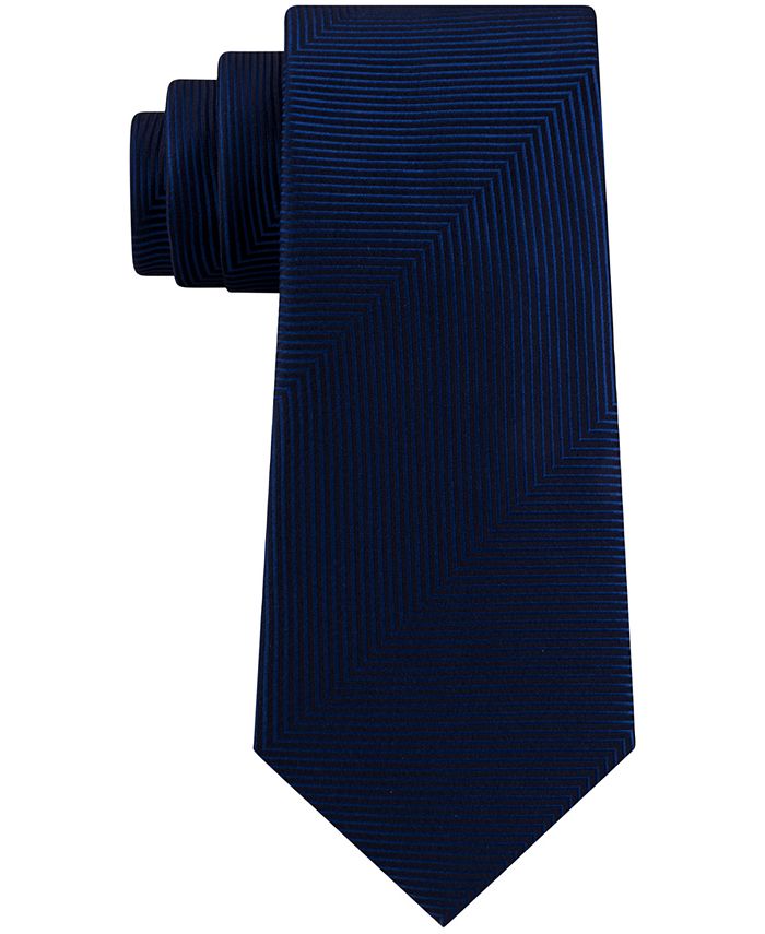 Kenneth Cole Reaction Men's One Oversized Herringbone Neck Tie Purple Size Regular