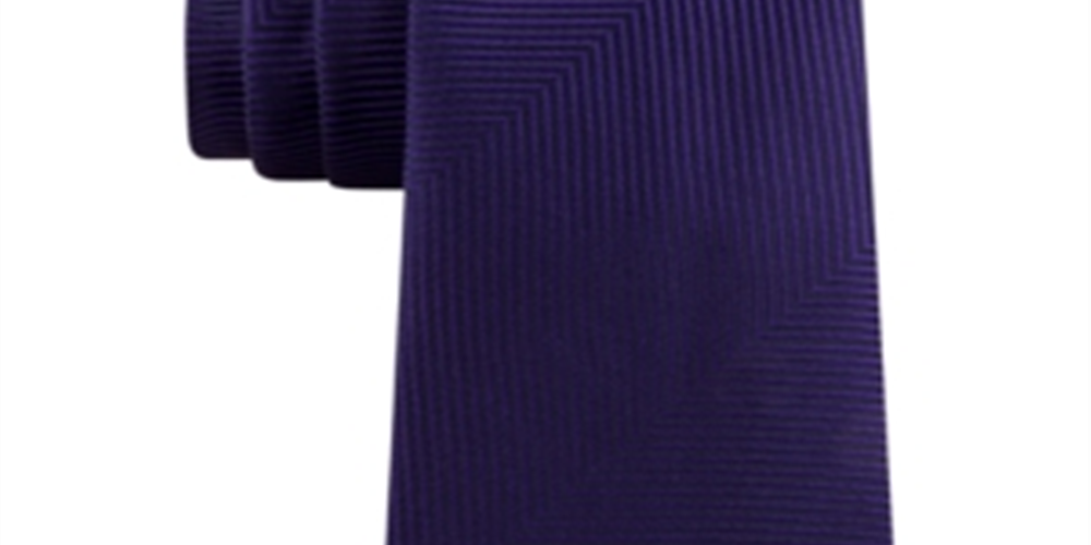 Kenneth Cole Reaction Men's One Oversized Herringbone Neck Tie Purple Size Regular