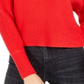 Bar III Women's Ribbed Long Sleeve Sweater Red Size X-Small