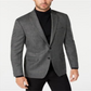 Ralph Lauren Men's Wool Blend Plaid Two Button Blazer Black Size 40