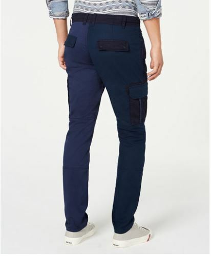 American Rag Men's Blocked Cargo Pants Blue Size 36X30