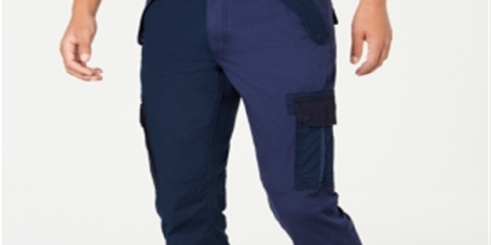 American Rag Men's Blocked Cargo Pants Blue Size 36X30