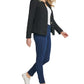 DKNY Women's Collarless Peplum Jacket Black Size 8