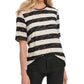 DKNY Women's Striped T-Shirt White Size X-Large