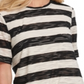 DKNY Women's Striped T-Shirt White Size X-Large