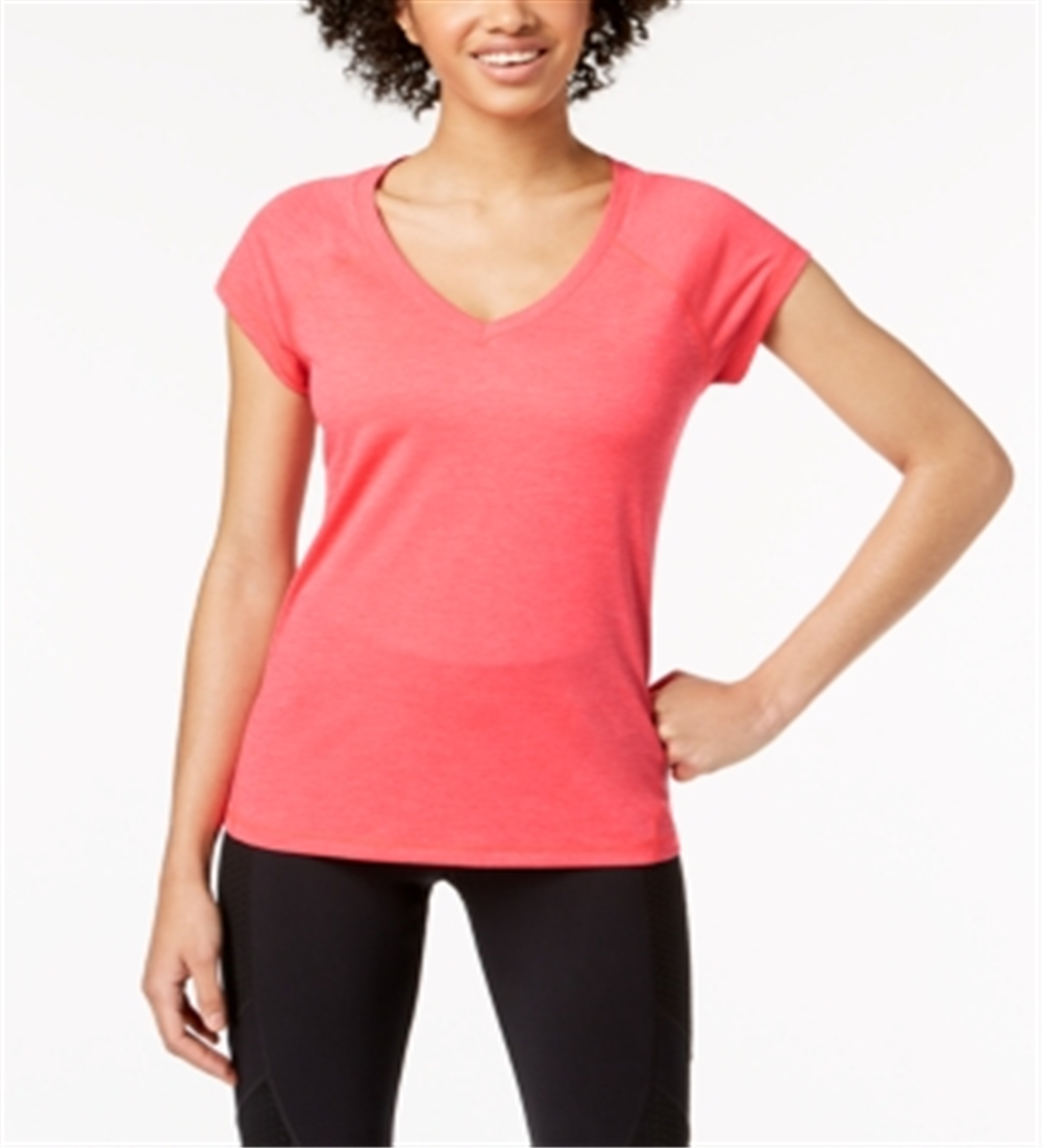 Ideology Women's Rapidry Heathered Performance T-Shirt Pink Size L