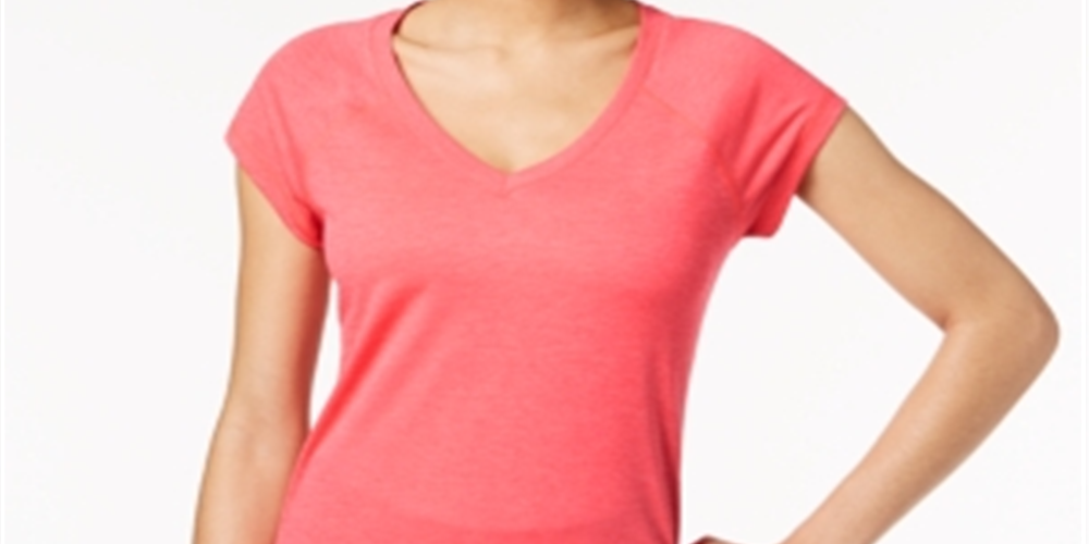 Ideology Women's Rapidry Heathered Performance T-Shirt Pink Size L