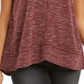 Style & Co Women's V Neck High Low Tank Top Wine Size Small