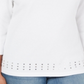 Karen Scott Women's Scoop Neck Studded Top Blue  Size X-Small