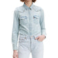 Levi's Women's Ultimate Western Daydreamin Cotton T-Shirt Blue Size Large